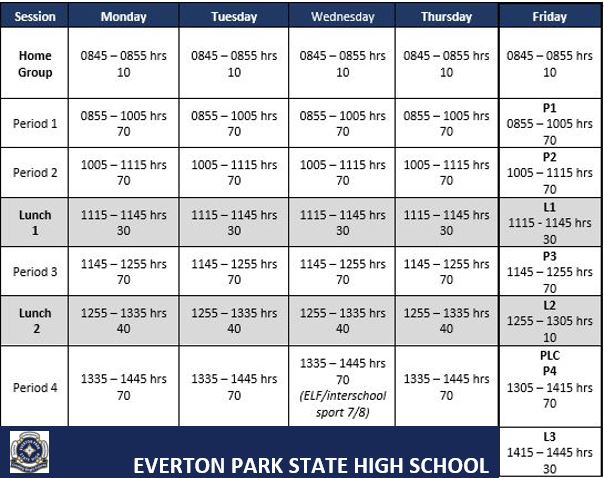 Everton Park State High School - Timetable 2024.JPG